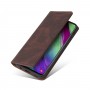 עבור Samsung Galaxy A40 כיסוי ארנק / ספר עשוי מעור בצבע חום עם חריצים לכרטיסי אשראי