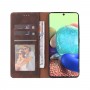 עבור Samsung Galaxy A71 כיסוי ארנק / ספר עשוי מעור בצבע חום עם חריצים לכרטיסי אשראי