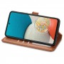 עבור Samsung Galaxy A73 5G כיסוי ארנק / ספר עשוי מעור בצבע חום עם חריצים לכרטיסי אשראי