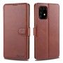 עבור Samsung Galaxy A91 כיסוי ארנק / ספר עשוי מעור בצבע חום עם חריצים לכרטיסי אשראי