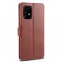 עבור Samsung Galaxy A91 כיסוי ארנק / ספר עשוי מעור בצבע חום עם חריצים לכרטיסי אשראי