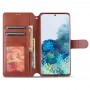עבור Samsung Galaxy A91 כיסוי ארנק / ספר עשוי מעור בצבע חום עם חריצים לכרטיסי אשראי
