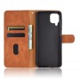 עבור Samsung Galaxy M12 כיסוי ארנק / ספר עשוי מעור בצבע חום עם חריצים לכרטיסי אשראי