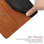 עבור Samsung Galaxy M54 כיסוי ארנק / ספר עשוי מעור בצבע חום עם חריצים לכרטיסי אשראי