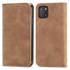 עבור Samsung Galaxy Note10 Lite כיסוי ארנק / ספר עשוי מעור בצבע חום עם חריצים לכרטיסי אשראי