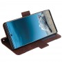 עבור Samsung Galaxy Note10+ כיסוי ארנק / ספר עשוי מעור בצבע חום עם חריצים לכרטיסי אשראי
