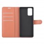 עבור Samsung Galaxy Note20 כיסוי ארנק / ספר עשוי מעור בצבע חום עם חריצים לכרטיסי אשראי