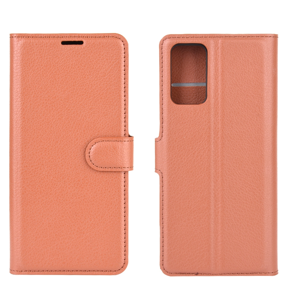 עבור Samsung Galaxy Note20 כיסוי ארנק / ספר עשוי מעור בצבע חום עם חריצים לכרטיסי אשראי