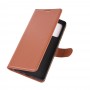 עבור Samsung Galaxy Note20 כיסוי ארנק / ספר עשוי מעור בצבע חום עם חריצים לכרטיסי אשראי