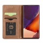 עבור Samsung Galaxy Note20 Ultra כיסוי ארנק / ספר עשוי מעור בצבע חום עם חריצים לכרטיסי אשראי