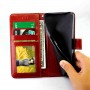 עבור Samsung Galaxy Note20 Ultra 5G כיסוי ארנק / ספר עשוי מעור בצבע חום עם חריצים לכרטיסי אשראי