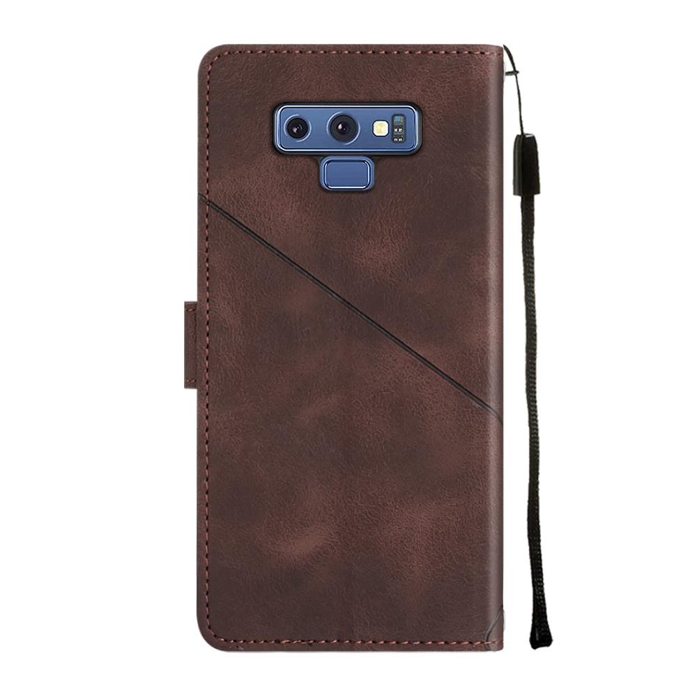 עבור Samsung Galaxy Note9 כיסוי ארנק / ספר עשוי מעור בצבע חום עם חריצים לכרטיסי אשראי