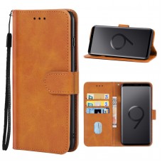 עבור Samsung Galaxy S9+ כיסוי ארנק / ספר עשוי מעור בצבע חום עם חריצים לכרטיסי אשראי