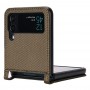 עבור Samsung Galaxy Z Flip3 5G כיסוי ארנק / ספר עשוי מעור בצבע חום עם חריצים לכרטיסי אשראי