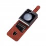 עבור Samsung Galaxy Z Flip5 כיסוי ארנק / ספר עשוי מעור בצבע חום עם חריצים לכרטיסי אשראי