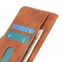 עבור Vivo V25 כיסוי ארנק / ספר עשוי מעור בצבע חום עם חריצים לכרטיסי אשראי