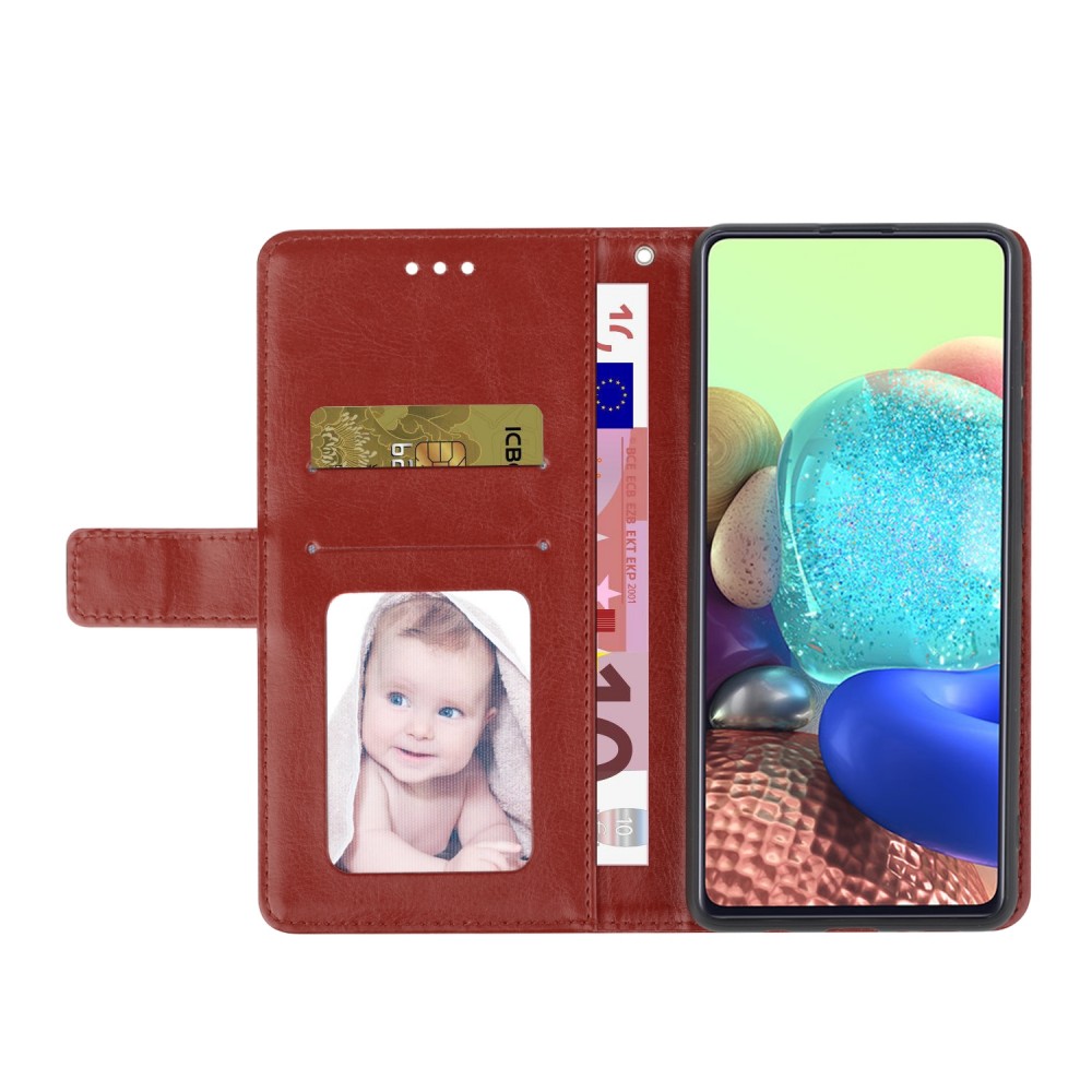 עבור Vivo Y35 כיסוי ארנק / ספר עשוי מעור בצבע חום עם חריצים לכרטיסי אשראי