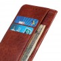עבור Xiaomi 12T כיסוי ארנק / ספר עשוי מעור בצבע חום עם חריצים לכרטיסי אשראי