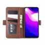 עבור Xiaomi Mi 10 Lite 5G כיסוי ארנק / ספר עשוי מעור בצבע חום עם חריצים לכרטיסי אשראי