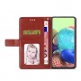 עבור Xiaomi Poco C40 כיסוי ארנק / ספר עשוי מעור בצבע חום עם חריצים לכרטיסי אשראי