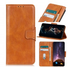 עבור Xiaomi Poco F4 כיסוי ארנק / ספר עשוי מעור בצבע חום עם חריצים לכרטיסי אשראי