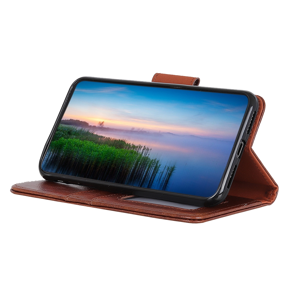 עבור Xiaomi Poco F5 Pro כיסוי ארנק / ספר עשוי מעור בצבע חום עם חריצים לכרטיסי אשראי