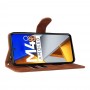 עבור Xiaomi Poco M4 Pro כיסוי ארנק / ספר עשוי מעור בצבע חום עם חריצים לכרטיסי אשראי