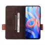 עבור Xiaomi Poco M4 Pro 5G כיסוי ארנק / ספר עשוי מעור בצבע חום עם חריצים לכרטיסי אשראי