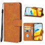 עבור Xiaomi Poco M5 כיסוי ארנק / ספר עשוי מעור בצבע חום עם חריצים לכרטיסי אשראי
