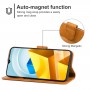 עבור Xiaomi Poco M5 כיסוי ארנק / ספר עשוי מעור בצבע חום עם חריצים לכרטיסי אשראי