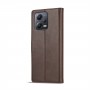 עבור Xiaomi Poco X5 כיסוי ארנק / ספר עשוי מעור בצבע חום עם חריצים לכרטיסי אשראי