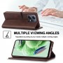 עבור Xiaomi Poco X5 כיסוי ארנק / ספר עשוי מעור בצבע חום עם חריצים לכרטיסי אשראי