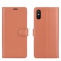 עבור Xiaomi Redmi 9A כיסוי ארנק / ספר עשוי מעור בצבע חום עם חריצים לכרטיסי אשראי