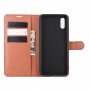 עבור Xiaomi Redmi 9A כיסוי ארנק / ספר עשוי מעור בצבע חום עם חריצים לכרטיסי אשראי