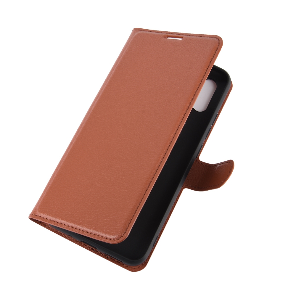 עבור Xiaomi Redmi 9A כיסוי ארנק / ספר עשוי מעור בצבע חום עם חריצים לכרטיסי אשראי