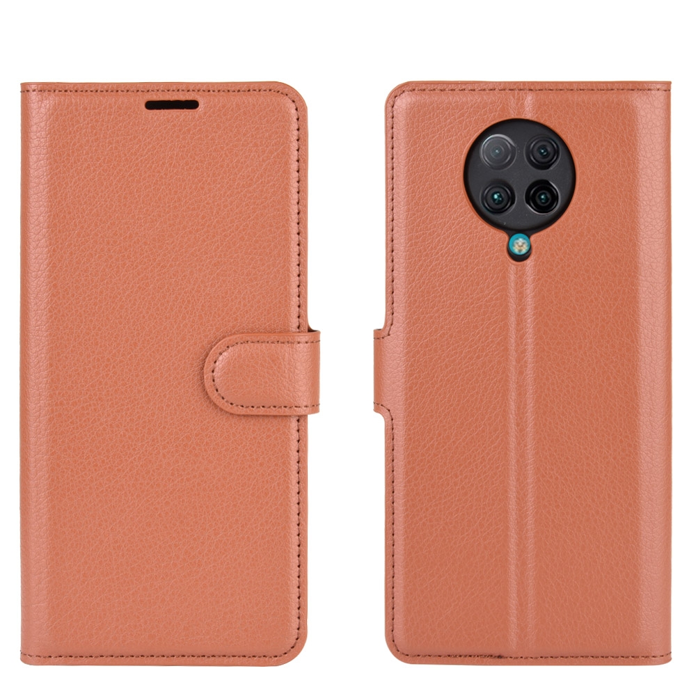 עבור Xiaomi Redmi K30 Pro כיסוי ארנק / ספר עשוי מעור בצבע חום עם חריצים לכרטיסי אשראי
