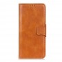 עבור Xiaomi Redmi K40S כיסוי ארנק / ספר עשוי מעור בצבע חום עם חריצים לכרטיסי אשראי