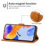 עבור Xiaomi Redmi Note 11 Pro 5G כיסוי ארנק / ספר עשוי מעור בצבע חום עם חריצים לכרטיסי אשראי