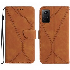 עבור Xiaomi Redmi Note 12S כיסוי ארנק / ספר עשוי מעור בצבע חום עם חריצים לכרטיסי אשראי