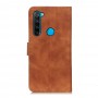 עבור Xiaomi Redmi Note 8 2021 כיסוי ארנק / ספר עשוי מעור בצבע חום עם חריצים לכרטיסי אשראי