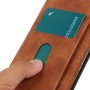 עבור Xiaomi Redmi Note 8 2021 כיסוי ארנק / ספר עשוי מעור בצבע חום עם חריצים לכרטיסי אשראי