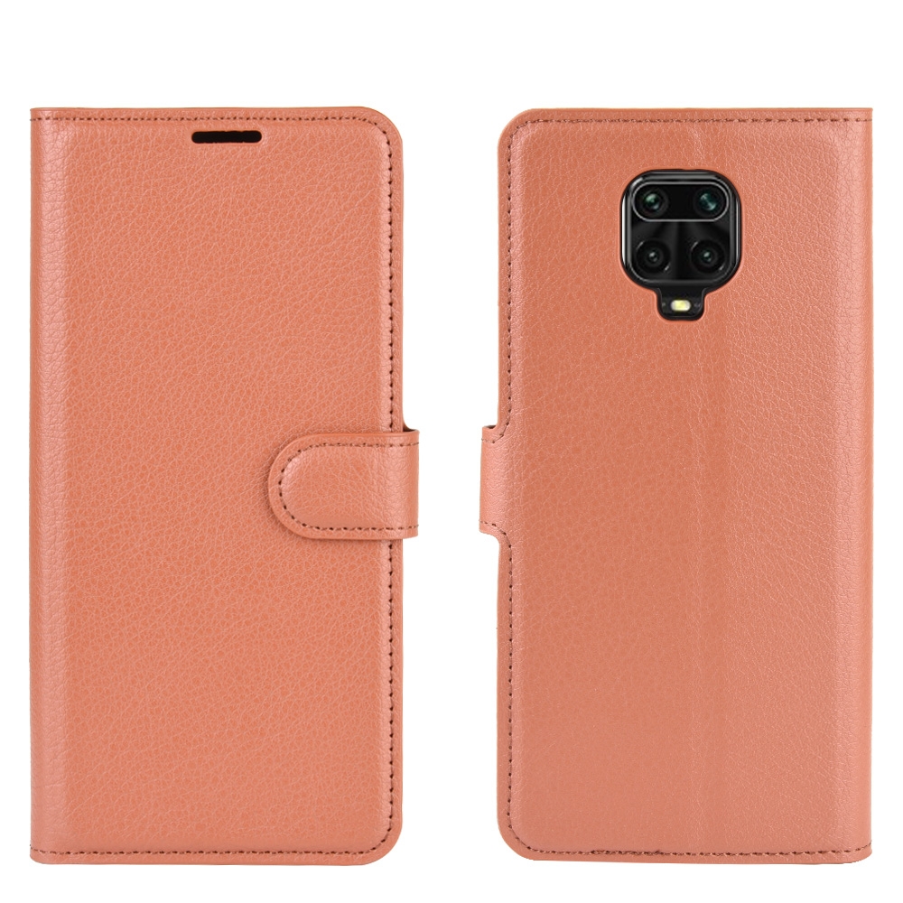 עבור Xiaomi Redmi Note 9 Pro Max כיסוי ארנק / ספר עשוי מעור בצבע חום עם חריצים לכרטיסי אשראי