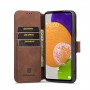 עבור Samsung Galaxy A53 5G כיסוי ארנק / ספר עשוי מעור בצבע קפה עם חריצים לכרטיסי אשראי
