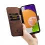 עבור Samsung Galaxy A53 5G כיסוי ארנק / ספר עשוי מעור בצבע קפה עם חריצים לכרטיסי אשראי