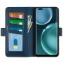 עבור Honor Magic4 Pro כיסוי ארנק / ספר עשוי מעור בצבע כחול כהה עם חריצים לכרטיסי אשראי