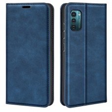 עבור Nokia G11 כיסוי ארנק / ספר עשוי מעור בצבע כחול כהה עם חריצים לכרטיסי אשראי