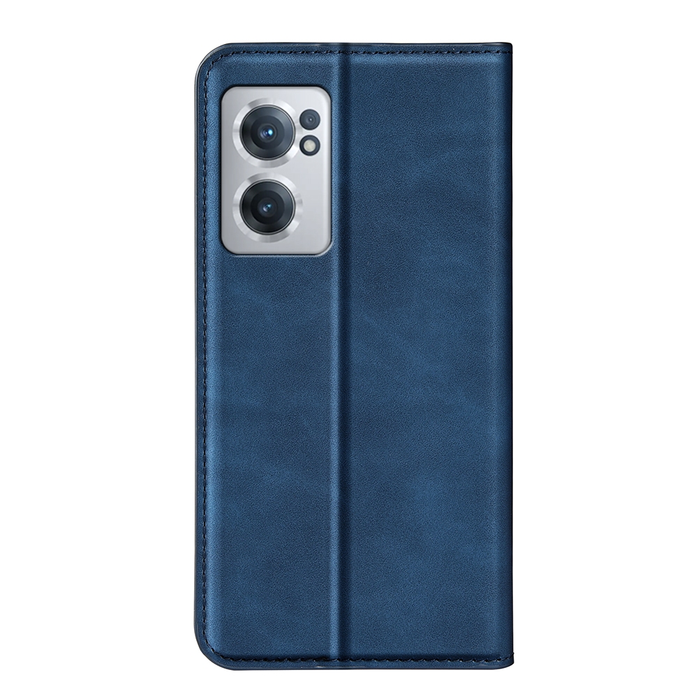 עבור OnePlus Nord CE 2 5G כיסוי ארנק / ספר עשוי מעור בצבע כחול כהה עם חריצים לכרטיסי אשראי