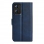 עבור Oppo Find X5 Lite כיסוי ארנק / ספר עשוי מעור בצבע כחול כהה עם חריצים לכרטיסי אשראי