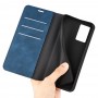 עבור Realme GT Neo 3 כיסוי ארנק / ספר עשוי מעור בצבע כחול כהה עם חריצים לכרטיסי אשראי