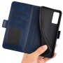 עבור Xiaomi 12 כיסוי ארנק / ספר עשוי מעור בצבע כחול כהה עם חריצים לכרטיסי אשראי